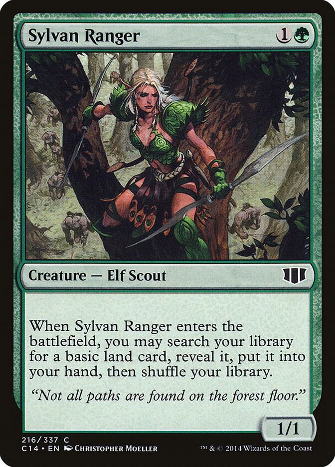 Sylvan Ranger 216 card from Commander 2014