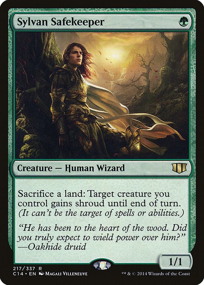 Sylvan Safekeeper 217 card from Commander 2014