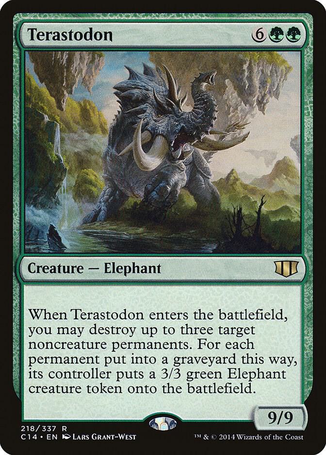Terastodon 218 card from Commander 2014