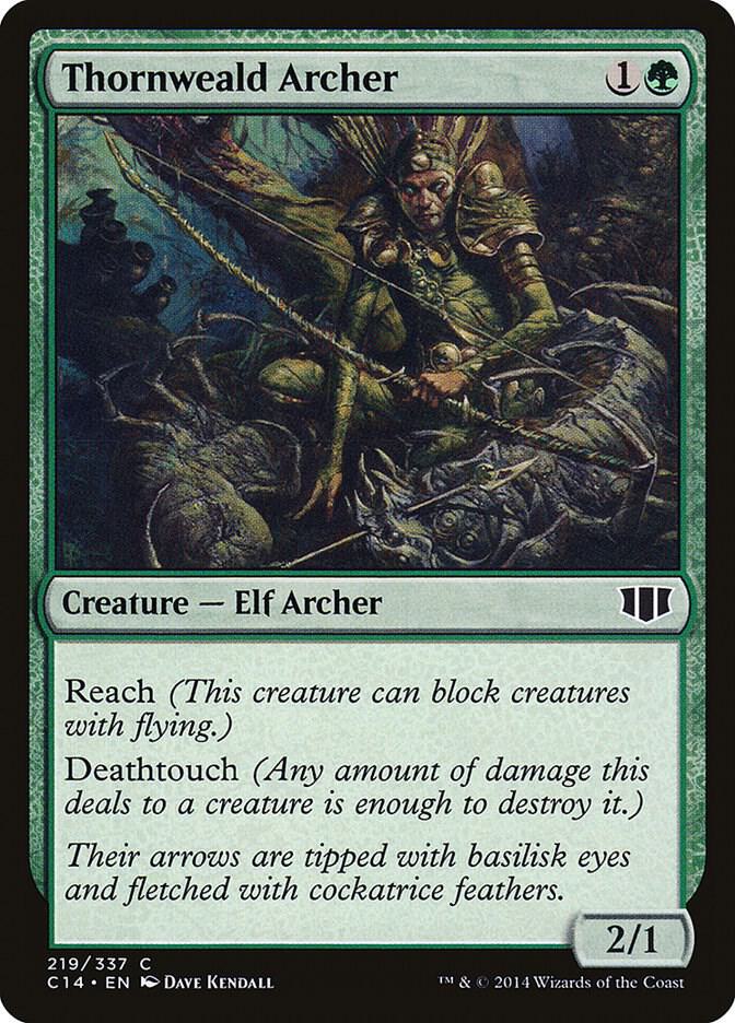 Thornweald Archer 219 card from Commander 2014