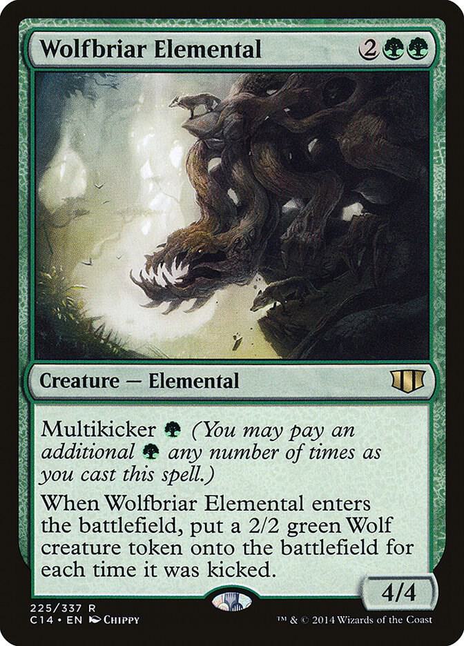 Wolfbriar Elemental 225 card from Commander 2014