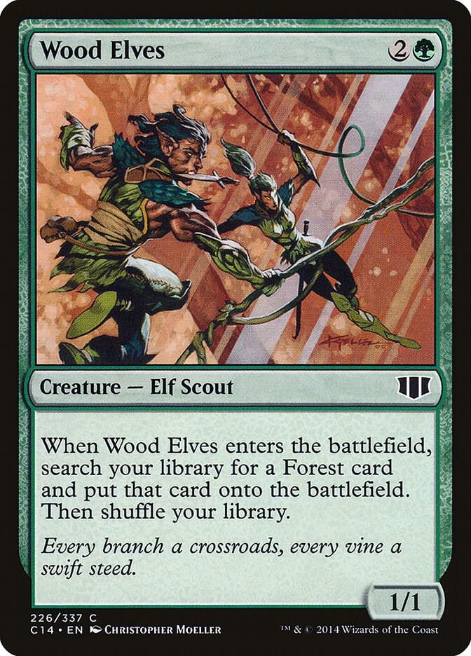 Wood Elves 226 card from Commander 2014
