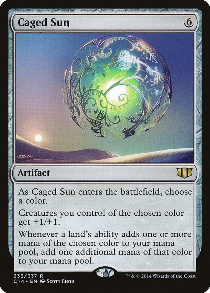 Caged Sun 233 card from Commander 2014