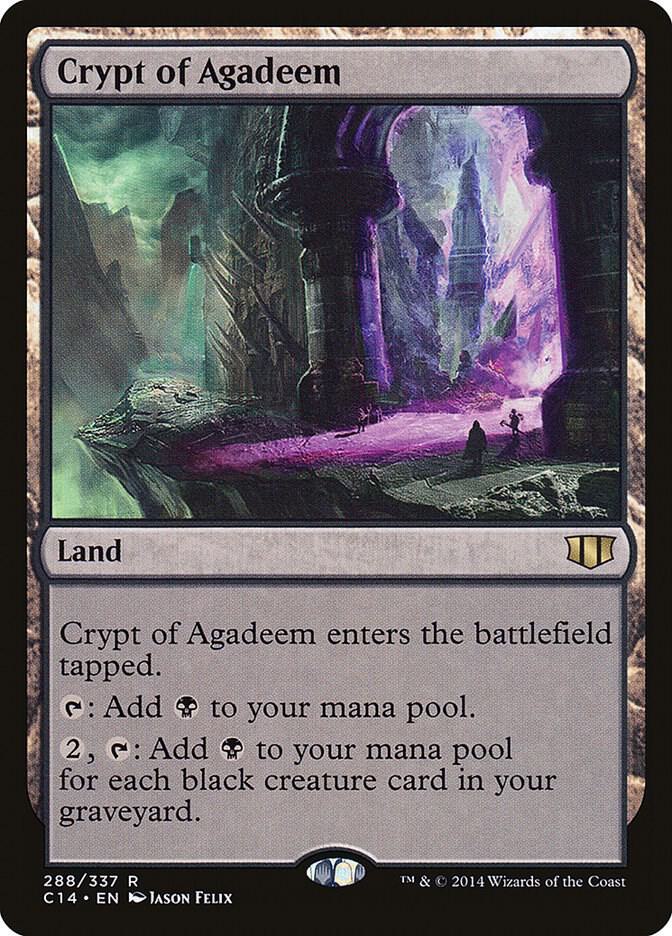 Crypt of Agadeem 288 card from Commander 2014