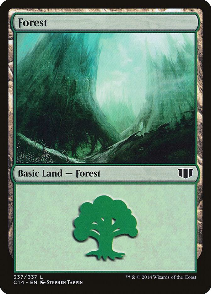 Forest 337 card from Commander 2014