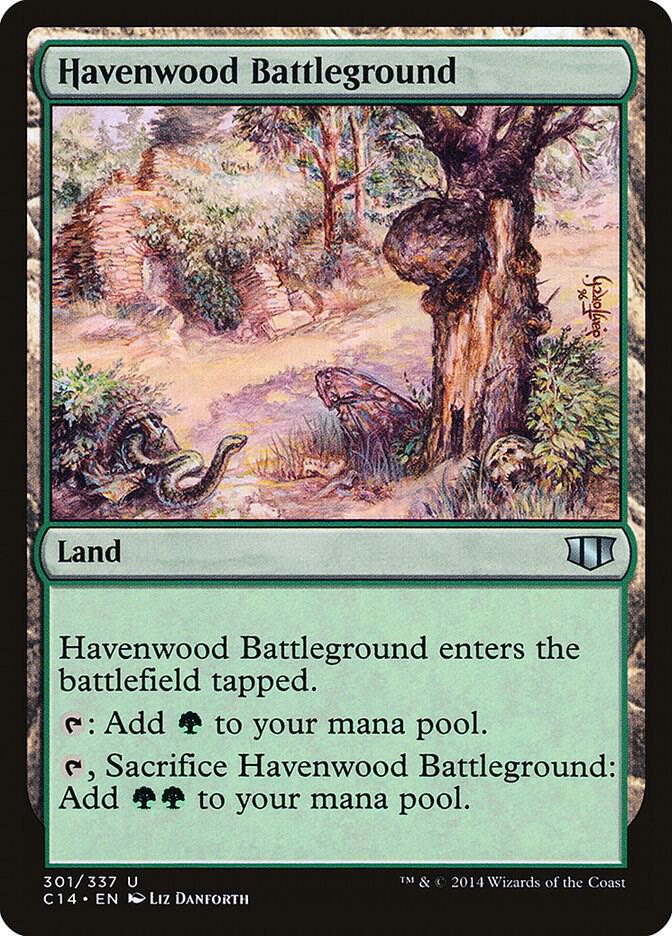 Havenwood Battleground 301 card from Commander 2014