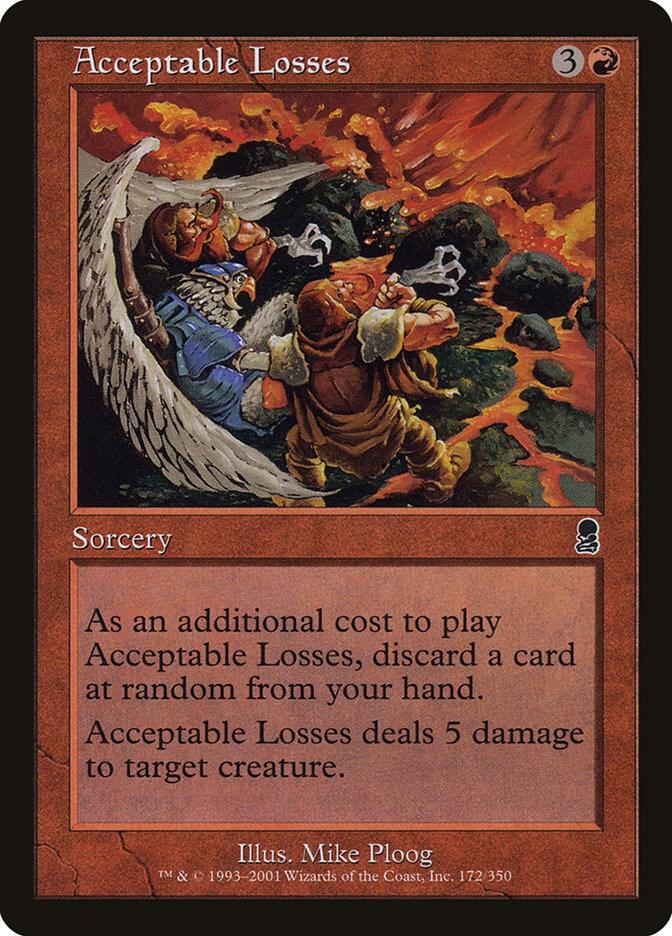 Acceptable Losses 172 card from Odyssey