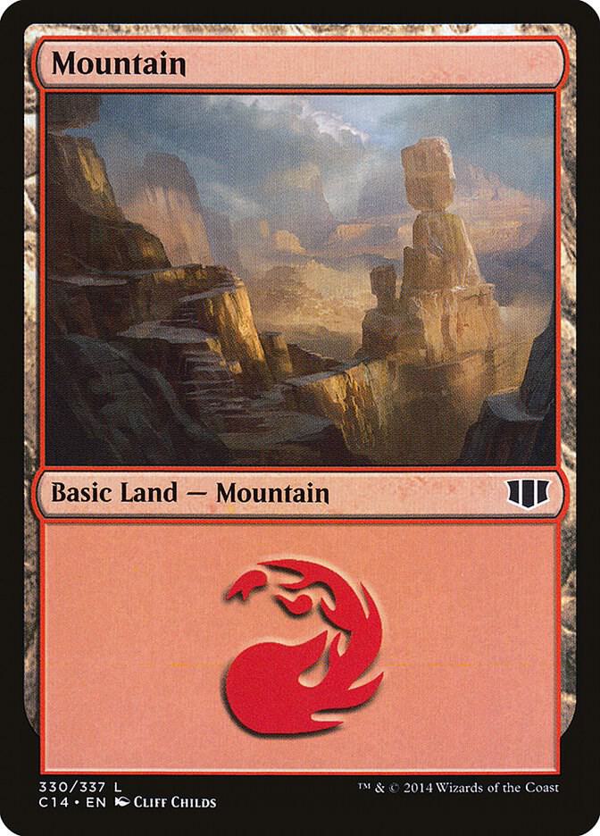 Mountain 330 card from Commander 2014