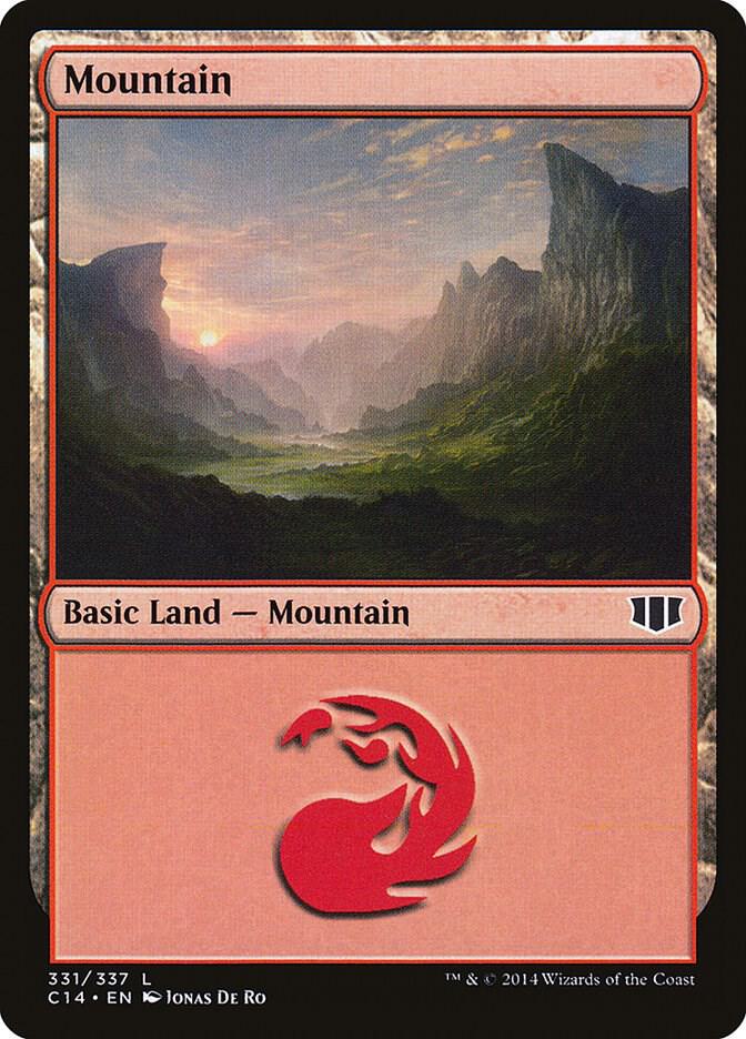 Mountain 331 card from Commander 2014