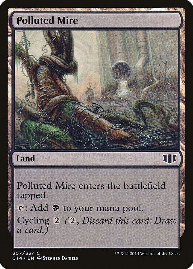 Polluted Mire 307 card from Commander 2014