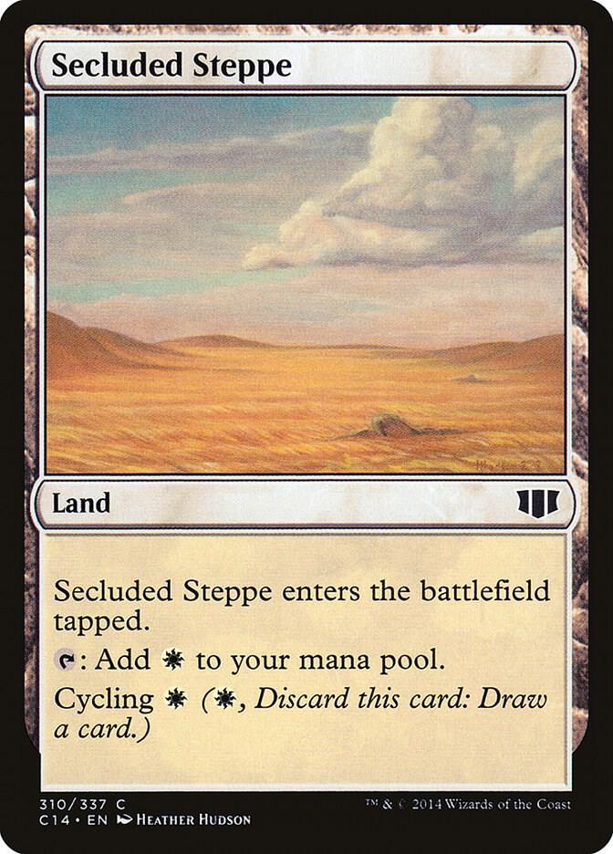 Secluded Steppe 310 card from Commander 2014