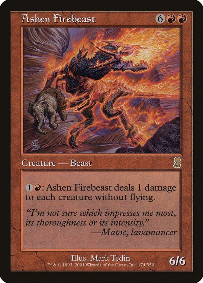 Ashen Firebeast 174 card from Odyssey