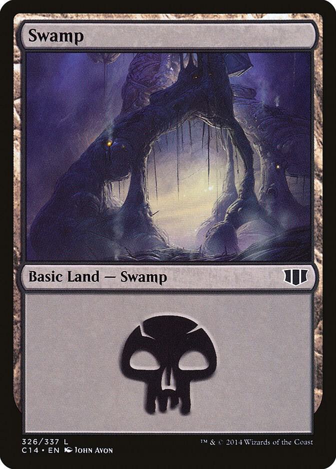 Swamp 326 card from Commander 2014