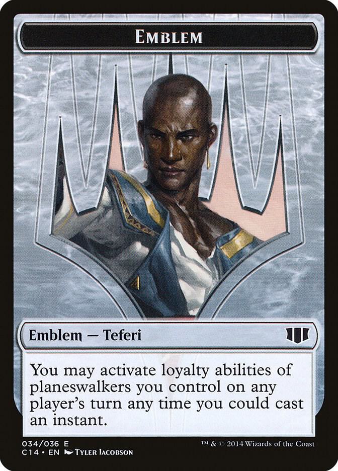 Emblem - Teferi, Temporal Archmage // Zombie Double-Sided Token 34 // 11 card from Commander 2014