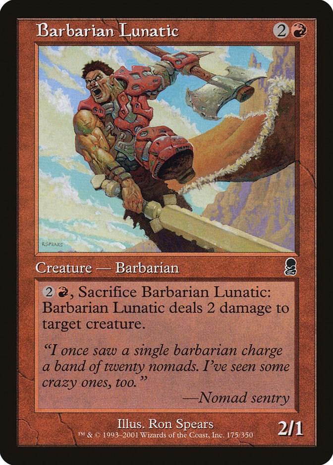 Barbarian Lunatic 175 card from Odyssey