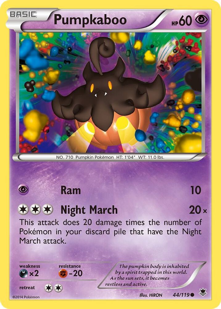 Pumpkaboo 44/119 card from XY - Phantom Forces