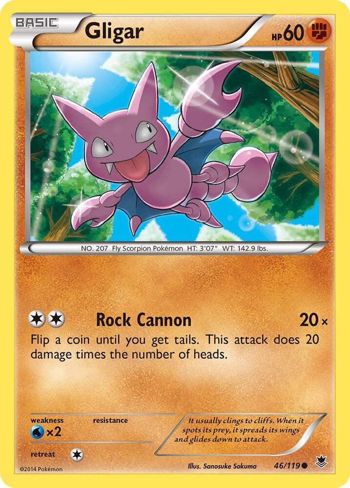 Gligar 46/119 card from XY - Phantom Forces