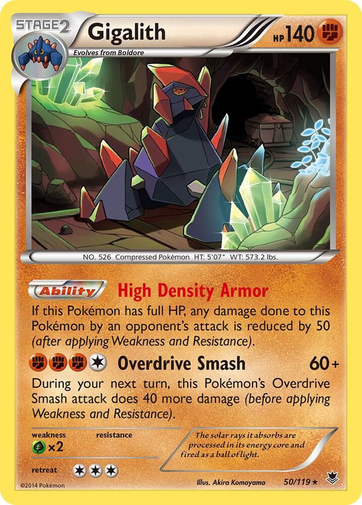Gigalith 50/119 card from XY - Phantom Forces