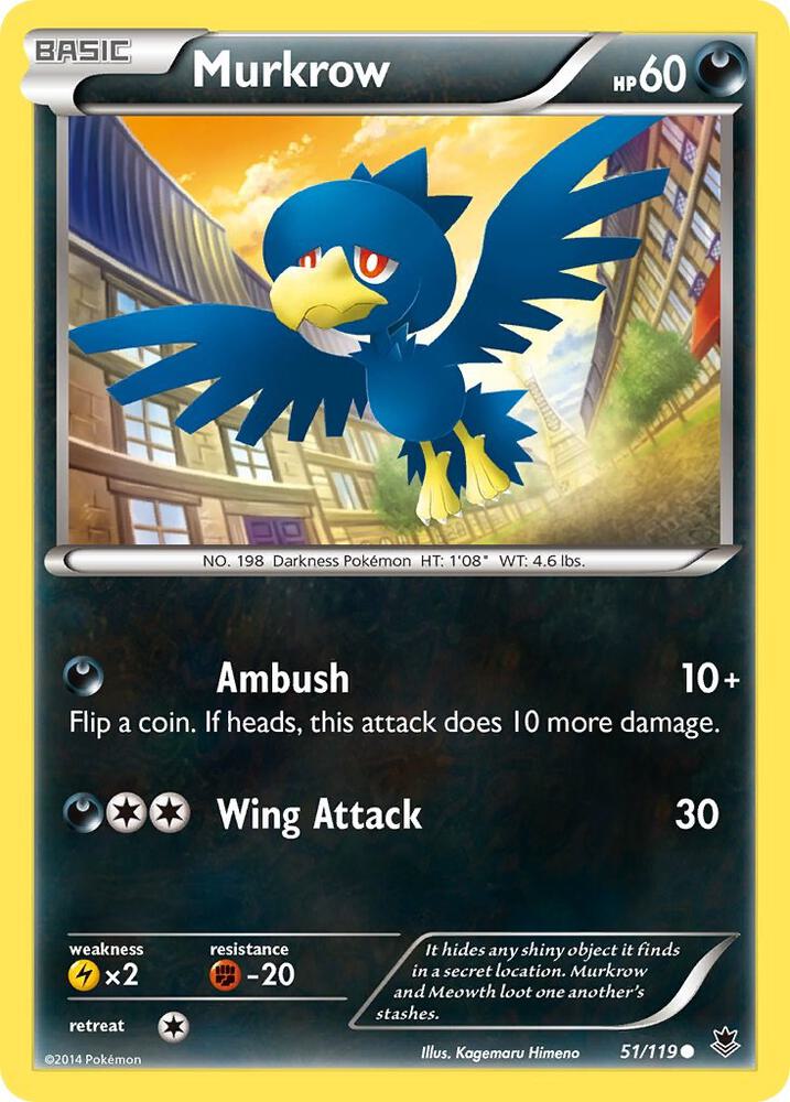 Murkrow 51/119 card from XY - Phantom Forces