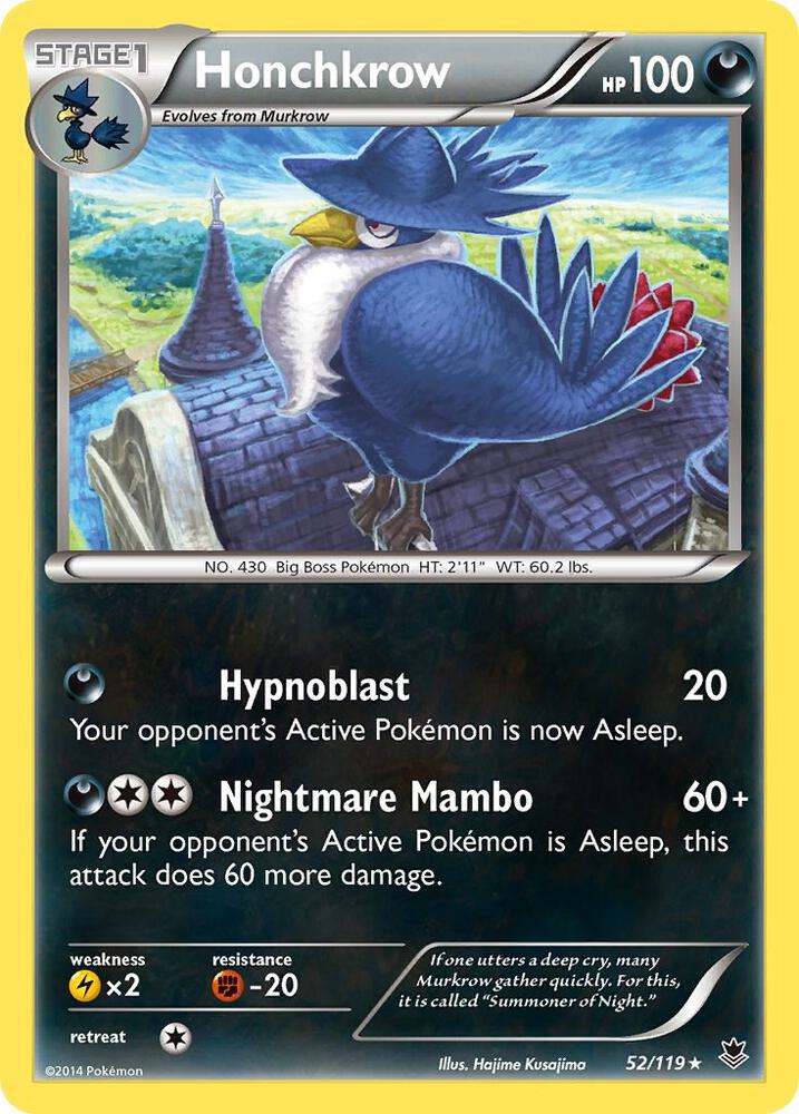 Honchkrow 52/119 card from XY - Phantom Forces