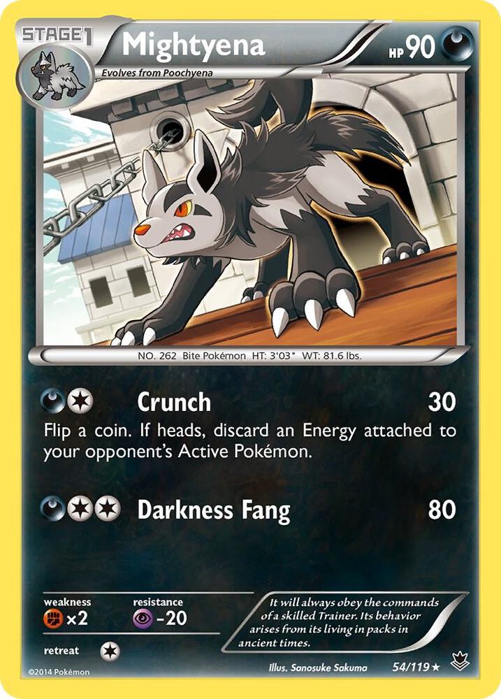 Mightyena 54/119 card from XY - Phantom Forces