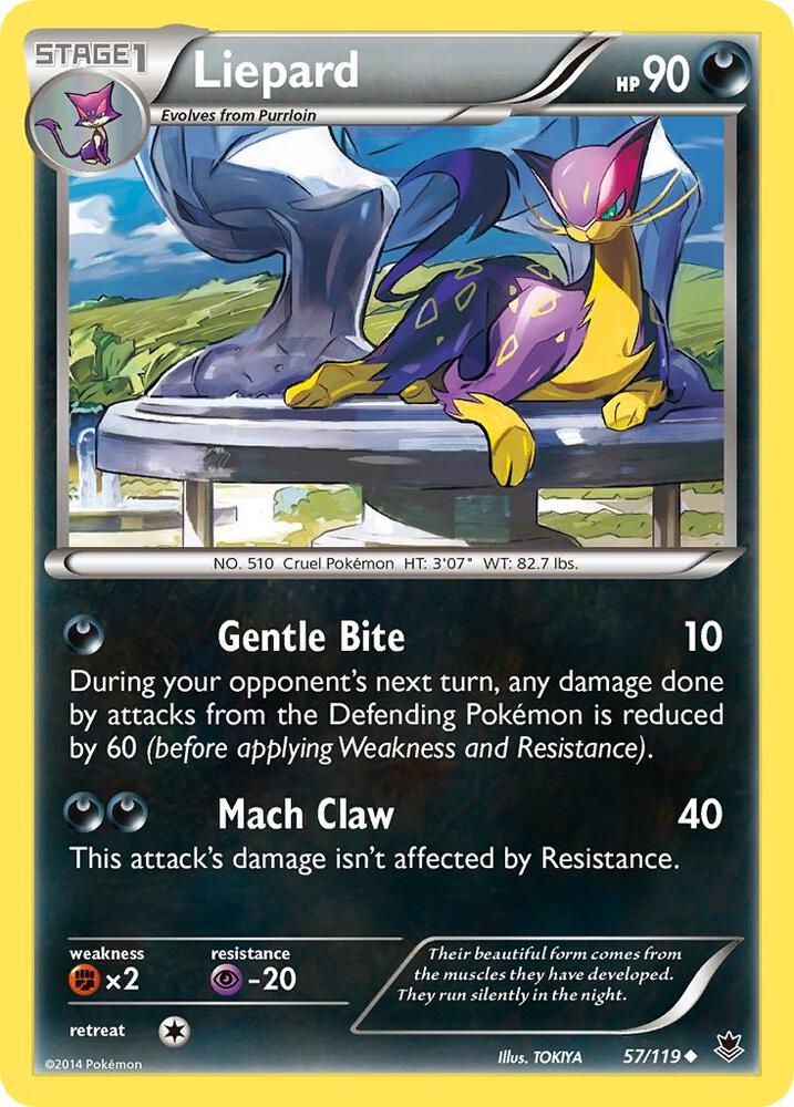 Liepard 57/119 card from XY - Phantom Forces
