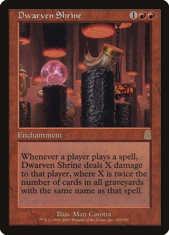 Dwarven Shrine 187 card from Odyssey