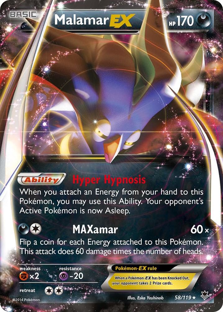 Malamar EX 58/119 card from XY - Phantom Forces