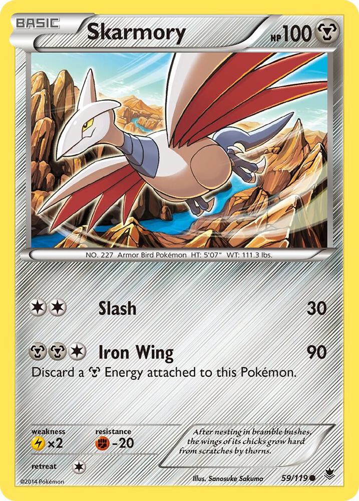 Skarmory 59/119 card from XY - Phantom Forces
