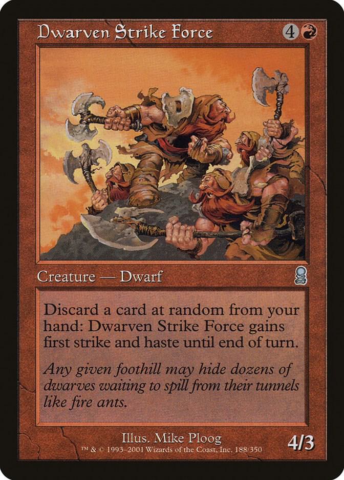 Dwarven Strike Force 188 card from Odyssey