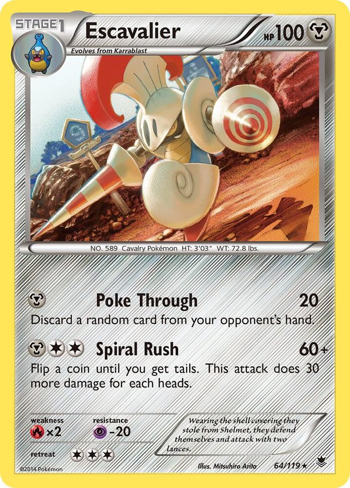 Escavalier 64/119 card from XY - Phantom Forces