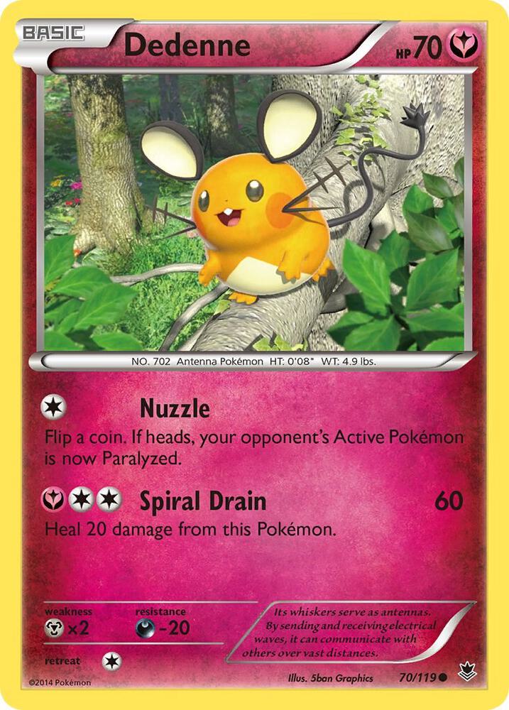 Dedenne 70/119 card from XY - Phantom Forces