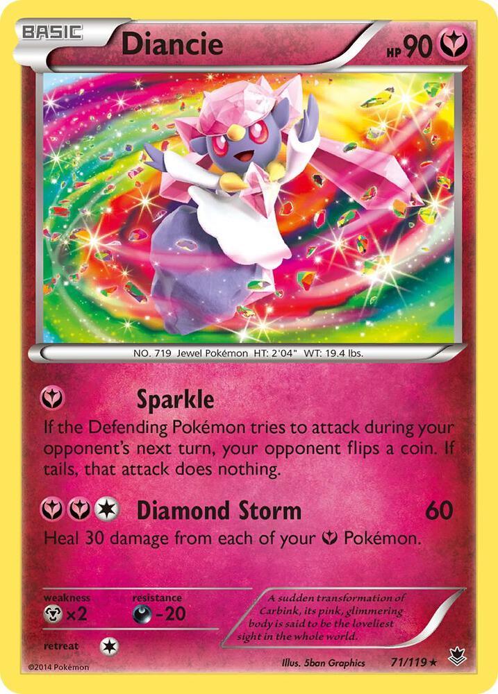 Diancie 71/119 card from XY - Phantom Forces