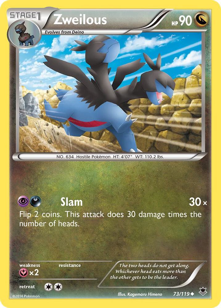 Zweilous 73/119 card from XY - Phantom Forces