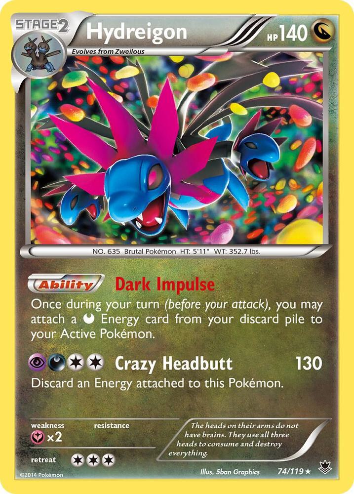 Hydreigon 74/119 card from XY - Phantom Forces