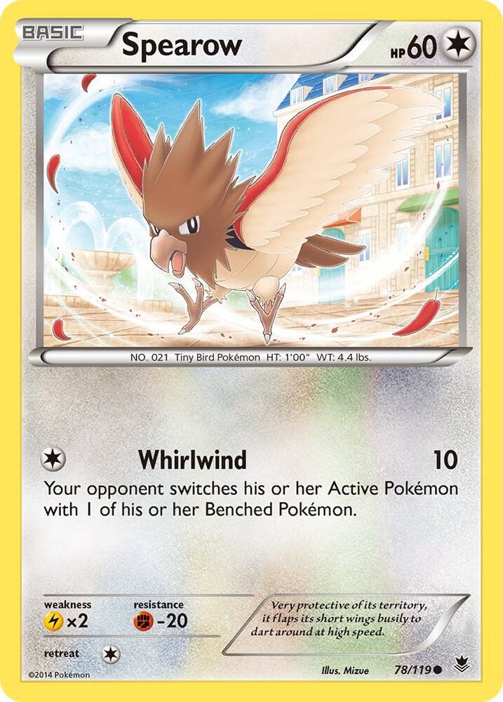 Spearow 78/119 card from XY - Phantom Forces