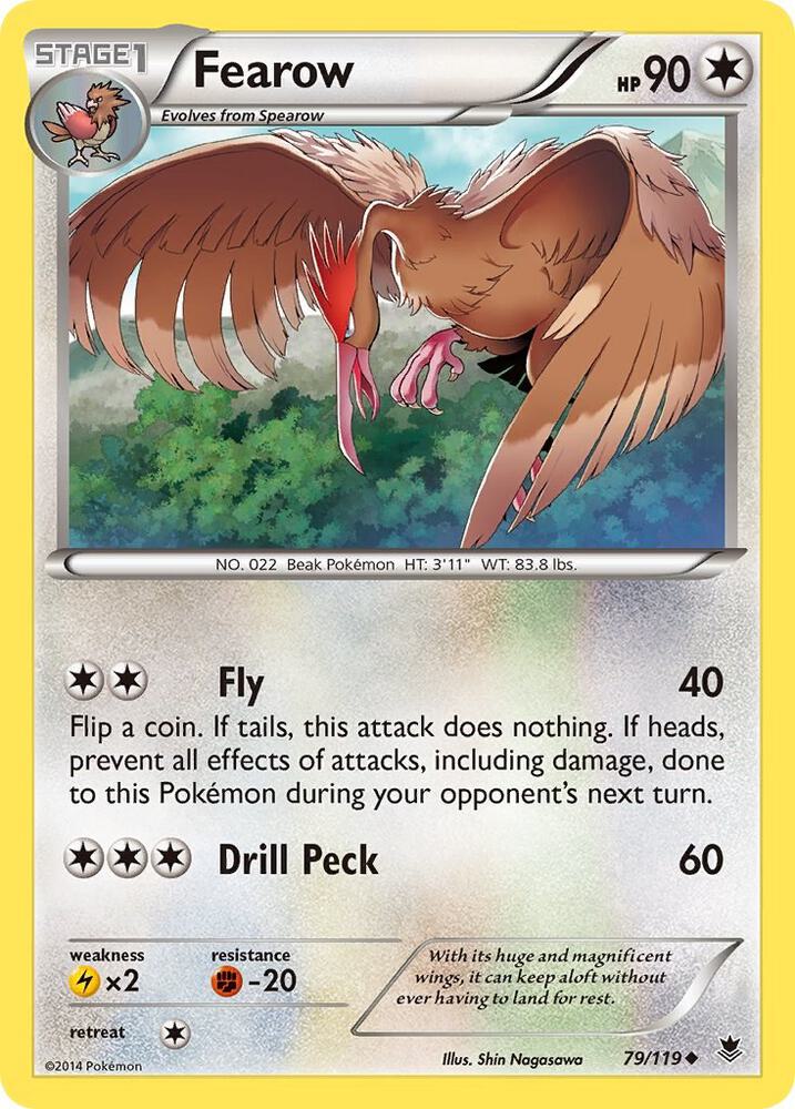 Fearow 79/119 card from XY - Phantom Forces