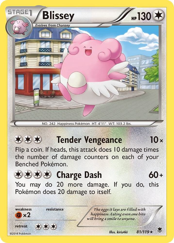Blissey 81/119 card from XY - Phantom Forces