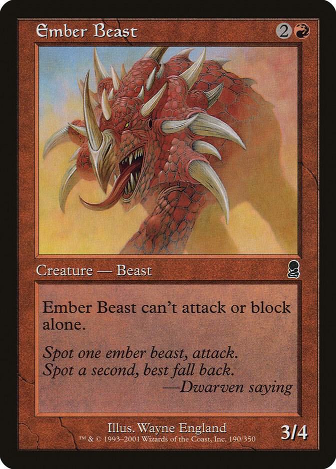 Ember Beast 190 card from Odyssey