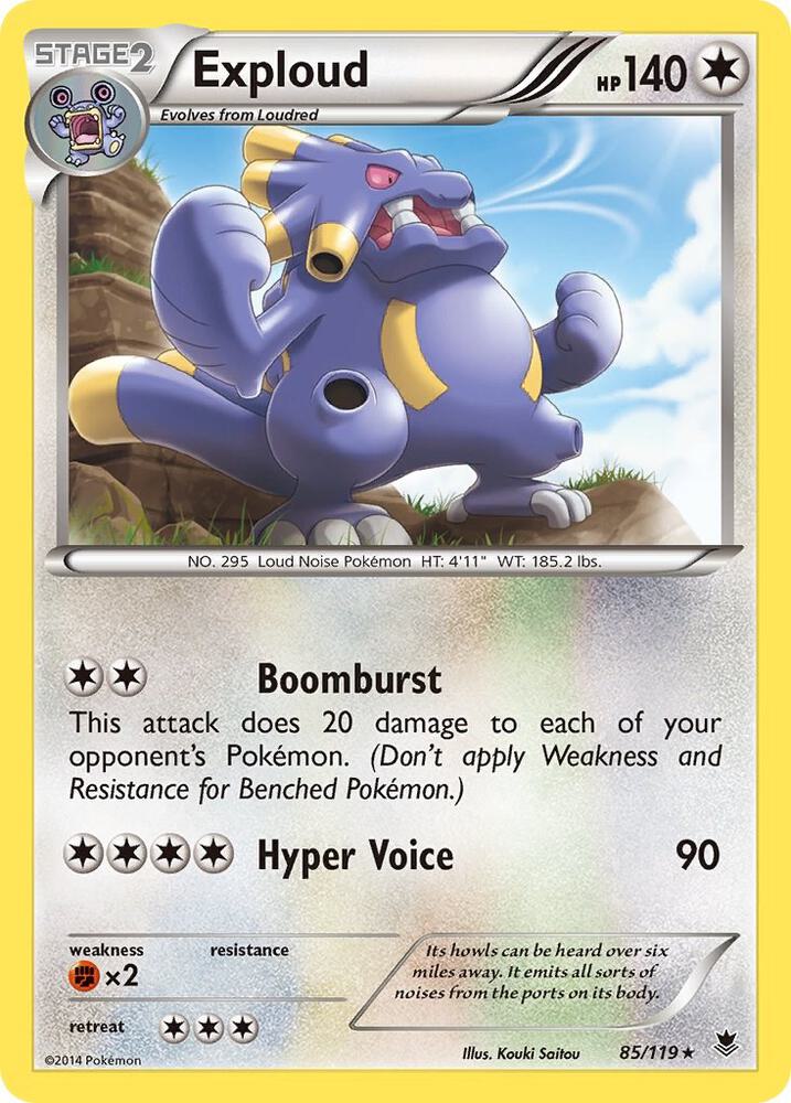 Exploud 85/119 card from XY - Phantom Forces
