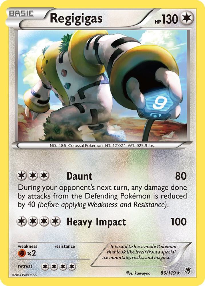 Regigigas 86/119 card from XY - Phantom Forces