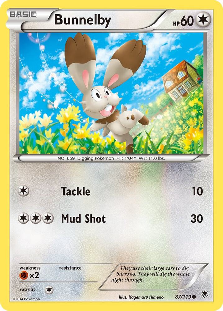 Bunnelby 87/119 card from XY - Phantom Forces
