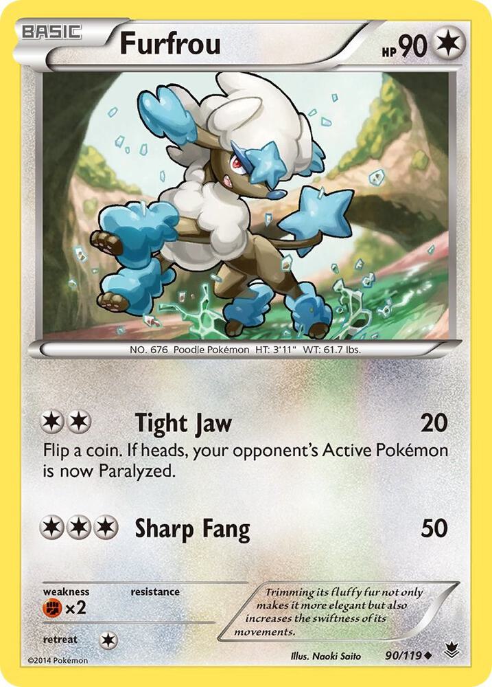 Furfrou 90/119 card from XY - Phantom Forces