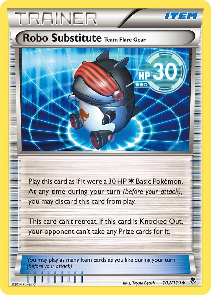 Robo Substitute 102/119 card from XY - Phantom Forces