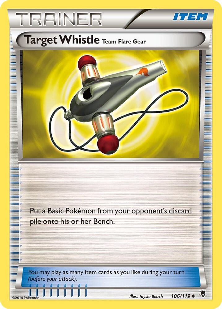 Target Whistle 106/119 card from XY - Phantom Forces