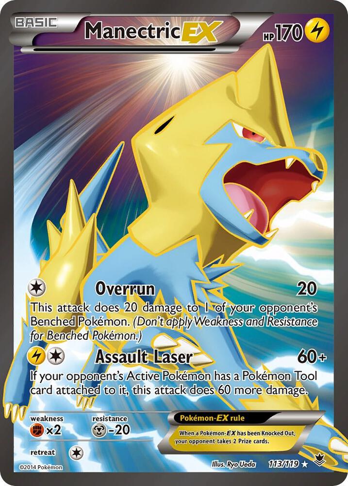 Manectric EX (113 Full Art) 113/119 card from XY - Phantom Forces