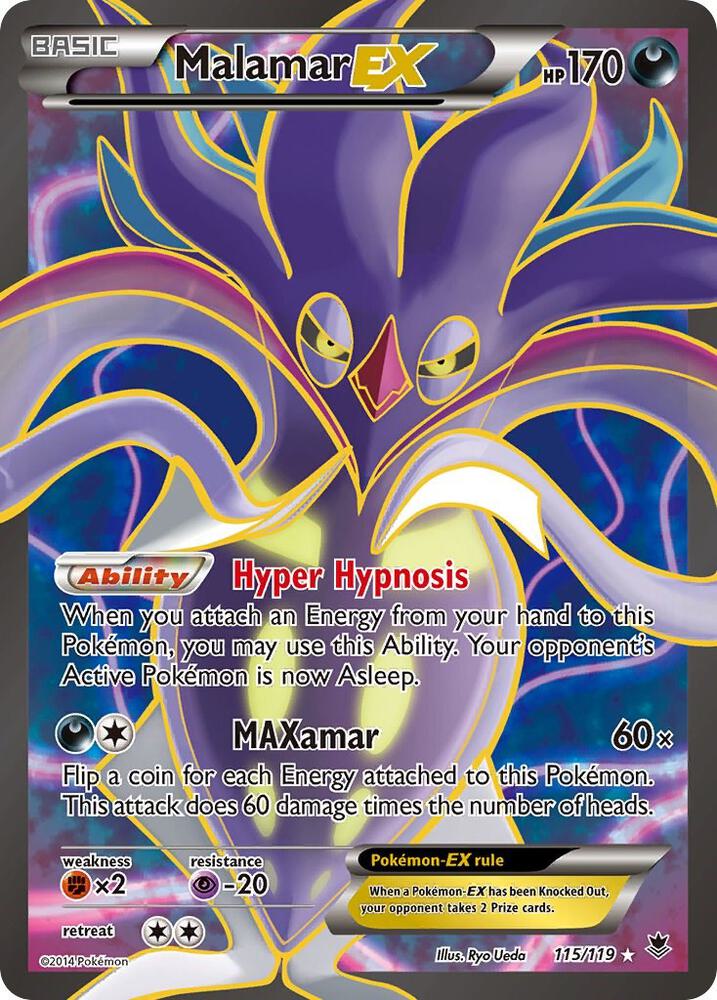 Malamar EX (115 Full Art) 115/119 card from XY - Phantom Forces