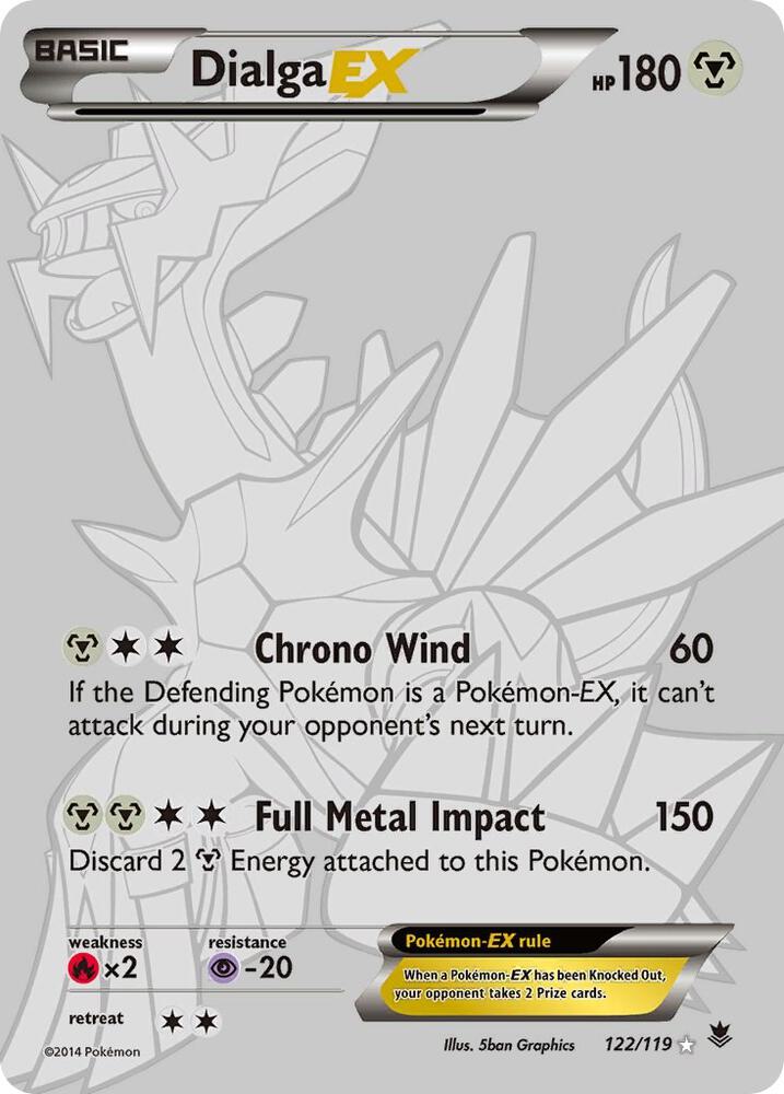 Dialga EX (122 Secret Rare) 122/119 card from XY - Phantom Forces