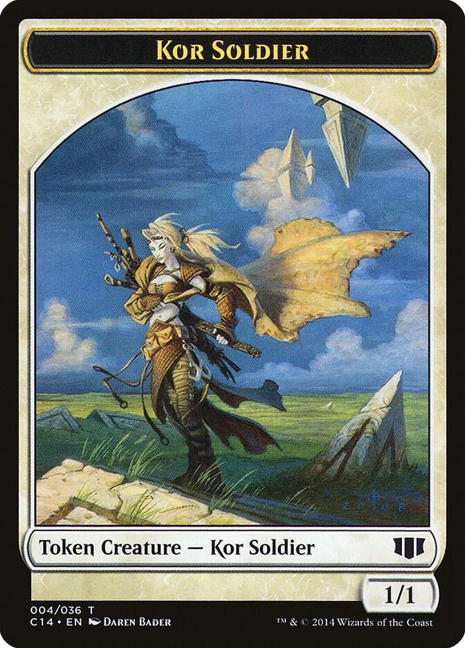 Kor Soldier // Pegasus Double-Sided Token 4 // 5 card from Commander 2014