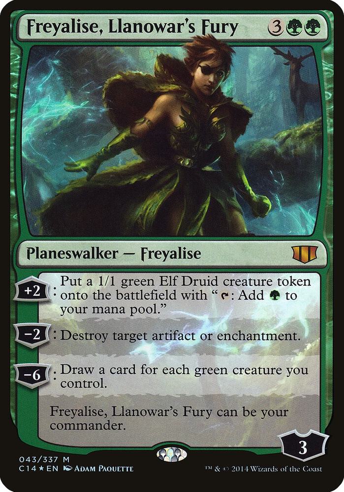 Freyalise, Llanowar's Fury (Commander 2014) 43 card from Oversize Cards